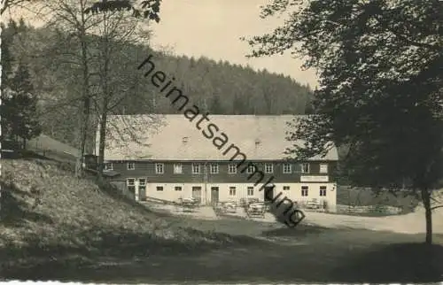 Pöbeltal - Gasthaus Wahlsmühle Ferienheim des VEB Schokopack Dresden - Foto-AK Handabzug 60er Jahre - Verlag Foto-Paust