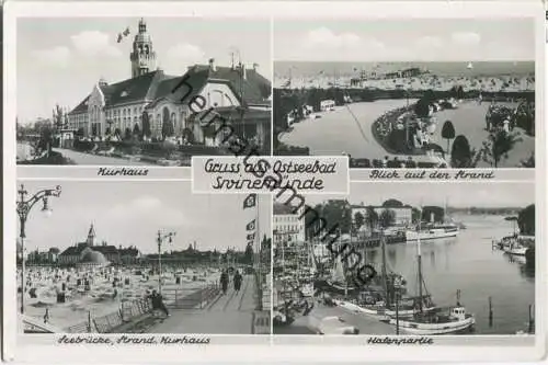 Swinoujscie - Swinemünde - Kurhaus - Strand - Foto-Ansichtskarte - Verlag Schöning & Co. Lübeck