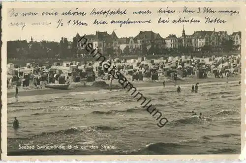 Swinoujscie - Swinemünde - Strand - Foto-Ansichtskarte