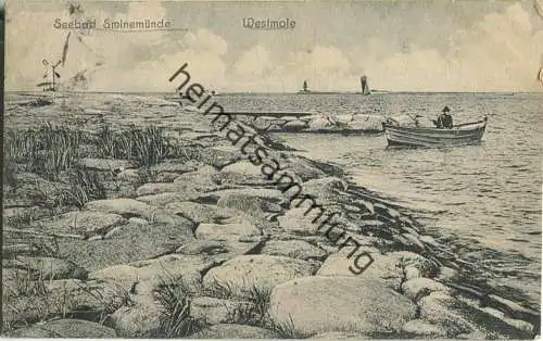 Swinoujscie - Swinemünde - Westmole - Verlag Siegmund Weil Stettin