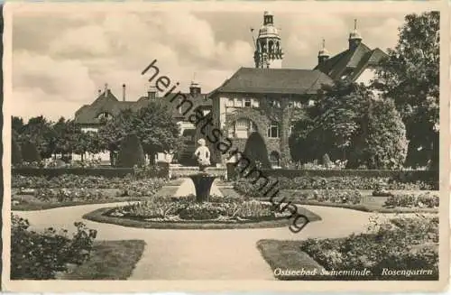 Swinoujscie - Swinemünde - Rosengarten - Foto-Ansichtskarte - Feld- und Bahnpost