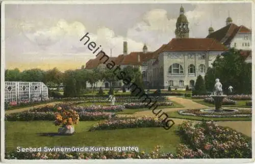 Swinoujscie - Swinemünde - Kurhausgarten - Verlag Siegmund Weil Stettin