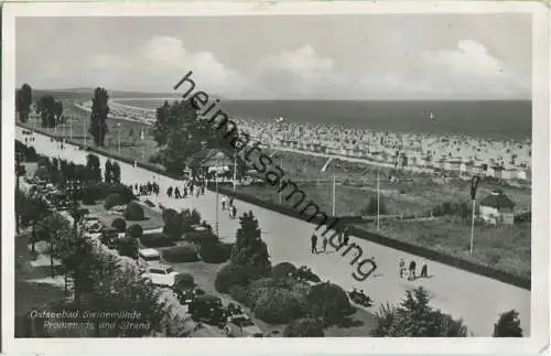 Swinoujscie - Swinemünde - Promenade - Foto-Ansichtskarte - Verlag Schöning & Co. Lübeck