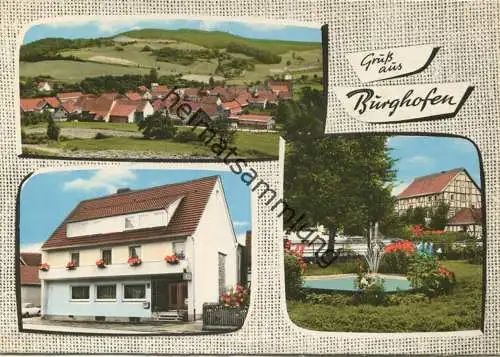 Burghofen - Gasthaus zur Post Inhaber Fritz Schmauch - AK-Grossformat - Verlag Kistner Abterode gel. 1968