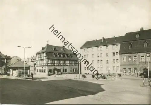 Zwönitz - Markt mit HOW-Hotel Roß - Foto-AK Grossformat 60er Jahre - Verlag R. Kallmer Zwickau