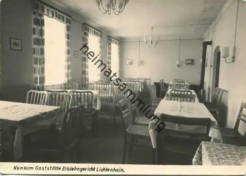 Lichtenhain - Konsum Gaststätte Erblehngericht - Foto-AK Grossformat Handabzug - Verlag H. Wagner Hinterhermsdorf