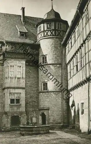 Schleusingen - Schloss Bertholdsburg - Foto-AK 50er Jahre Handabzug - Verlag Foto-Dörr Schleusingen