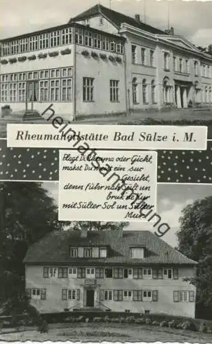Bad Sülze - Foto-AK - Verlag L. Kallmer Zwickau gel. 1965
