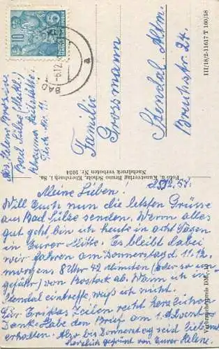 Bad Sülze - Kurhaus - Verlag Bruno Scholz Ebersbach - gel. 1958
