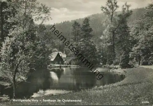 Wernigerode - Forsthaus im Christianental - Foto-AK Großformat 50er Jahre - Verlag E. Riehn Wernigerode