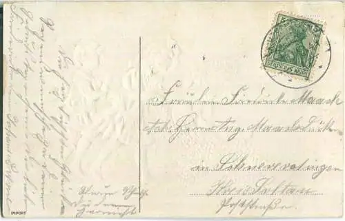 Geburtstag - Mädchen - Blumenwagen - Prägedruck