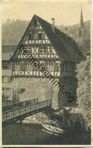 Calw - Brücke über die Nagold - Foto-AK ohne Verlagsangabe ca. 1930