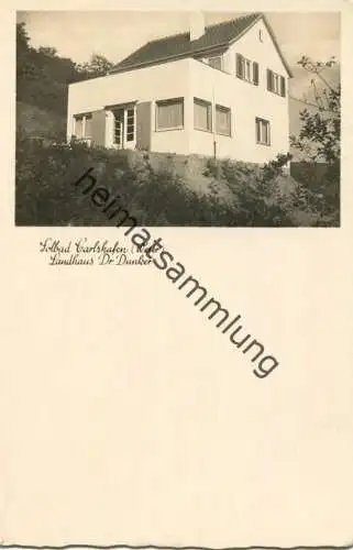 Solbad Carlshafen - Landhaus Dr. Dunker - Foto-AK - Verlag Adelfinger München