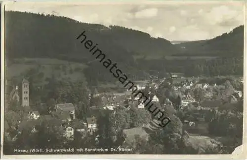 Hirsau - Sanatorium Dr. Römer - Foto-AK ca. 1930 - auf Postkarte geklebt
