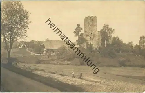 Ruine Waldau bei Königsfeld - Buchenberg - Foto-AK ohne Verlagsangabe