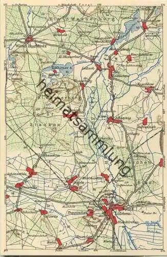 Wona-Landkarten-Ansichtskarte 626 - Lübben - Verlag Wona Königswartha
