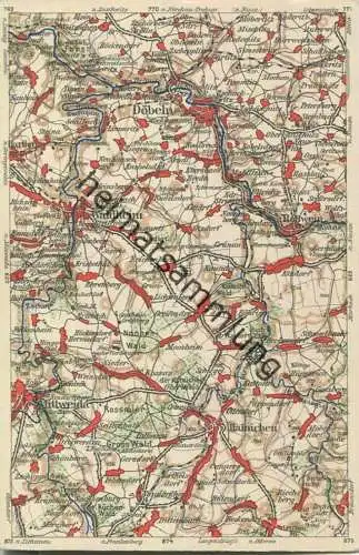 Wona-Landkarten-Ansichtskarte 821 - Döbeln - Verlag Wona Königswartha