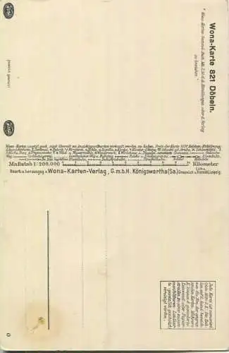 Wona-Landkarten-Ansichtskarte 821 - Döbeln - Verlag Wona Königswartha