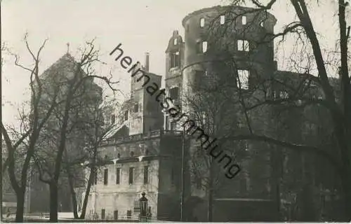 Stuttgart - Altes Schloss nach dem Brand 1931 - Foto-AK ohne Verlagsangabe