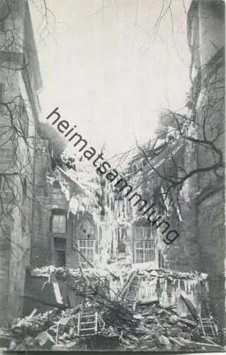 Stuttgart - Altes Schloss - Brand am 21.-22. Dezember 1931 - Vereiste Einsturzstelle in der Dorotheenstrasse
