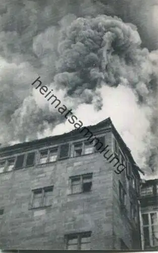 Stuttgart - Altes Schloss - Brand am 21.-22. Dezember 1931 - Rauchsäule - Verlag Georg Herrmann-Tresenreiter Stuttgart