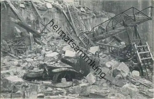 Stuttgart - Altes Schloss - Brand am 21.-22. Dezember 1931 - Trümmerstätte des Einsturzes in der Dorotheenstrasse