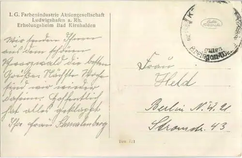 Kenzingen - Bad Kirnhalden - Erholungsheim - I. G. Farbenindustrie Ludwigshafen - Foto-Ansichtskarte