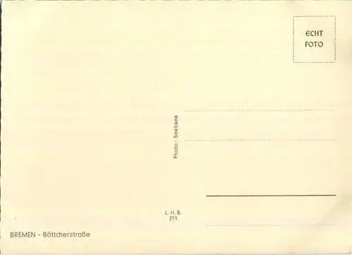 Bremen - Böttcherstrasse - Foto-Ansichtskarte Grossformat - Verlag L. H. B. 211