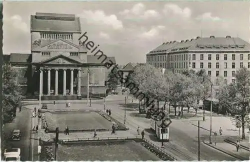 Duisburg - Bahnhof - Foto-Ansichtskarte - VerDuisburg - Stadttheater - Hotel Duisburger Hof - Strassenbahn