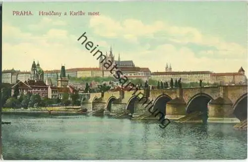 Praha - Hradcany a Karluv most - Ansichtskarte ohne Verlagsangabe