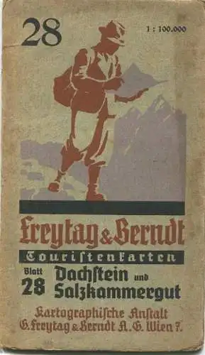Österreich - Freytag & Berndt Wien 1937 - Touristenkarten - Blatt 28 - Dachstein und Salzkammergutseen