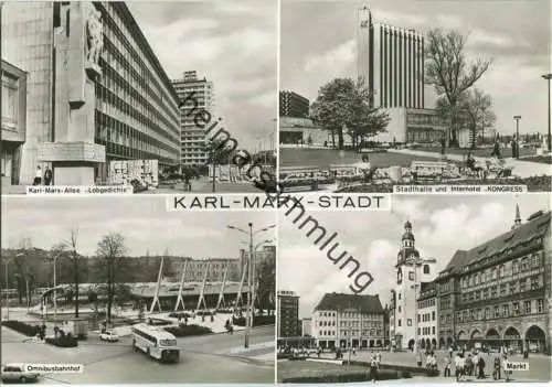 Karl-Marx-Stadt - Markt - Foto-Ansichtskarte Grossformat - Verlag Bild und Heimat Reichenbach
