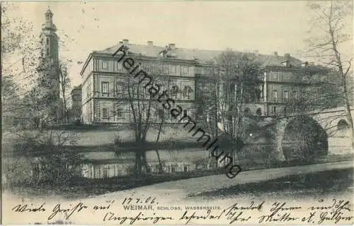 Weimar - Schloss - Wasserseite - Verlag Zedler & Vogel Darmstadt - ohne Briefmarke - Nachgebühr