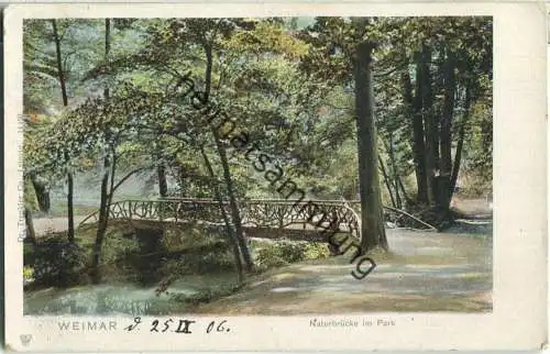 Weimar - Naturbrücke im Park - Verlag Dr. Trenkler Co. Leipzig