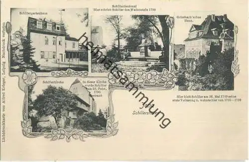 Jena - Schillerstätten um 1910 - Verlag Alfred Krieger Leipzig