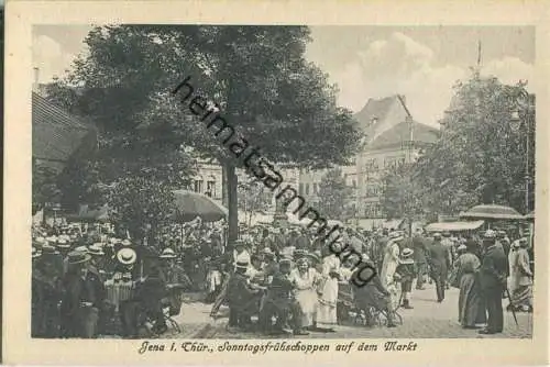 Jena - Sonntagsfrühschoppen auf dem Markt - Verlag Paul F. Weber Leipzig 30er Jahre