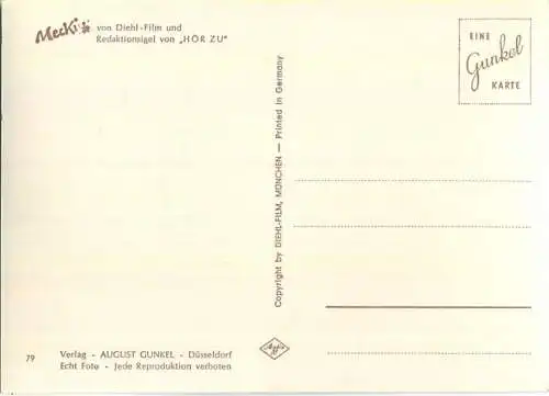 Mecki - Gruss aus den Bergen! - Nr. 79 - Edelweiss - Verlag August Gunkel Düsseldorf
