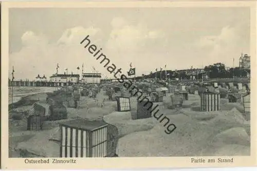 Zinnowitz - Partie am Strand - Verlag E. Rubin & Co. Lübeck 30er Jahre