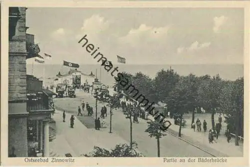 Zinnowitz - Partie an der Bäderbrücke - Verlag E. Rubin & Co. Lübeck 30er Jahre