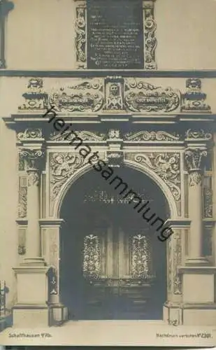 Schaffhausen am Rhein - Joh. Jacob Meyer Ober-Baumeister - Foto-Ansichtskarte 1906