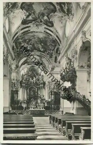 Amorbach - Abteikirche - Foto-Ansichtskarte 30er Jahre - Verlag Wilh. Gerling Darmstadt