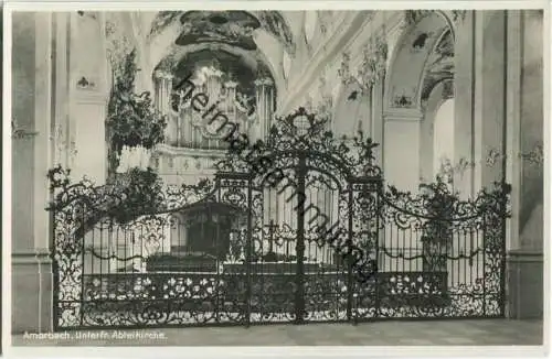 Amorbach - Abteikirche - Foto-Ansichtskarte 30er Jahre - Verlag Wilh. Gerling Darmstadt