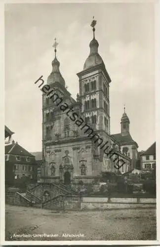 Amorbach - Abteikirche - Foto-Ansichtskarte 30er Jahre - Verlag Wilh. Gerling Darmstadt