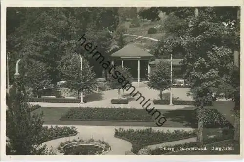Triberg - Burggarten - Foto-Ansichtskarte - Verlag Emil Hartmann Mannheim 30er Jahre
