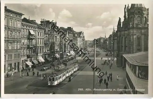 Köln - Habsburgerring - Straßenbahn - Foto-Ansichtskarte - Verlag Hoursch & Bechstedt Köln 30er Jahre