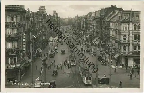 Köln - der Hohenzollernring - Foto-Ansichtskarte 30er Jahre - Verlag Hoursch & Bechstedt Köln