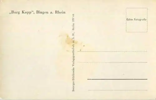 Burg Klopp - Bingen am Rhein - Foto-AK - Verlag Steininger Berlin