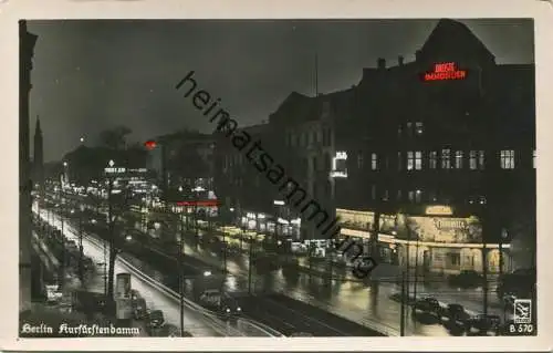 Berlin - Kurfürstendamm - Foto-AK - Nachtaufnahme - Verlag Klinke & Co. Berlin