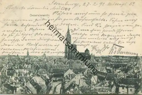 Strassburg - Generalansicht gel. 1898