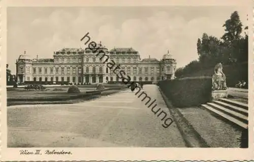 Wien III - Belvedere - Foto-AK - Verlag W. Kobald Wien